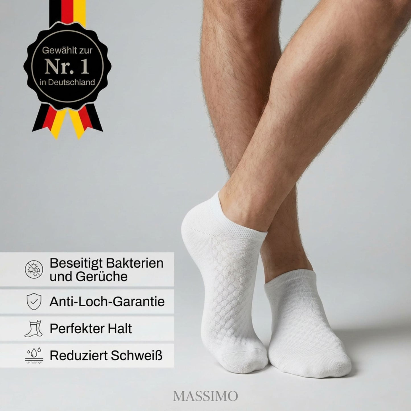 MASSIMO KURZE SOCKEN AUS PREMIUM-BAMBUSFASER