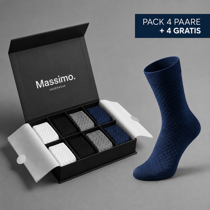 PREMIUM-HALBHOHE MASSIMO SOCKEN AUS BAMBUSFASER